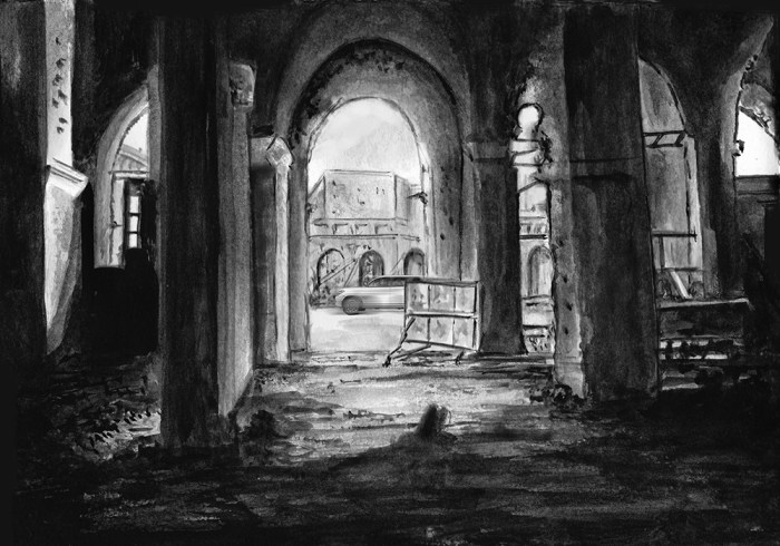 interior ruins of hert